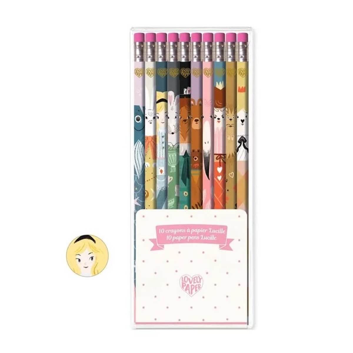 10 crayons à papier Lucille Djeco