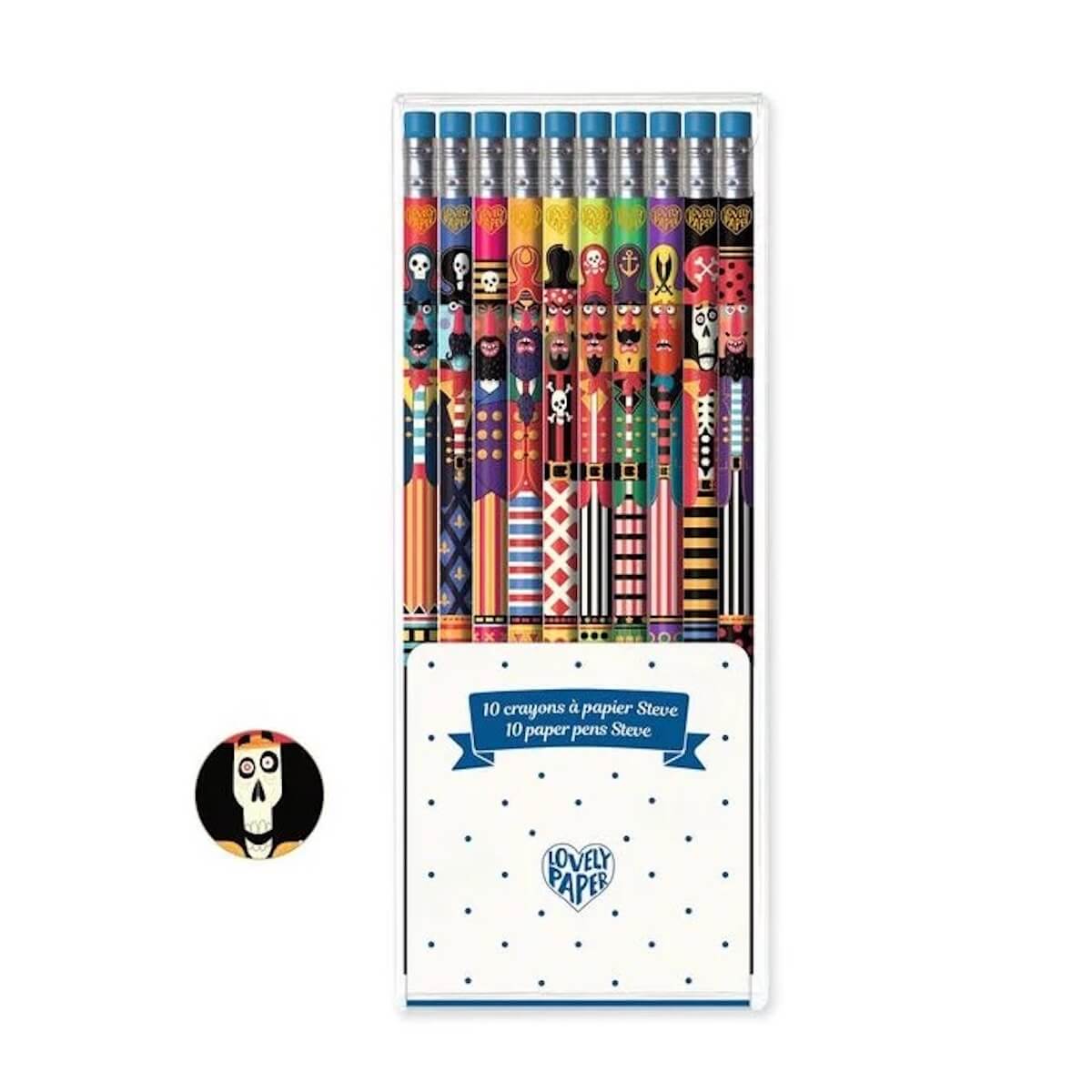 10 crayons à papier Steve Djeco