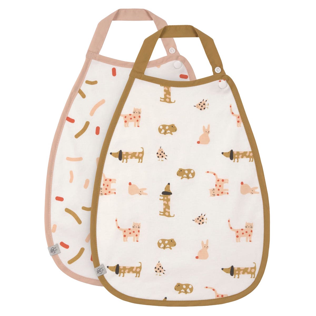 2 bavoirs medium LITTLE MATEYS Laessig spicy orange