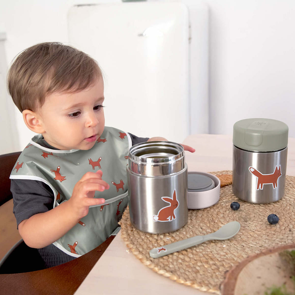 2 bavoirs renard LITTLE FOREST Laessig