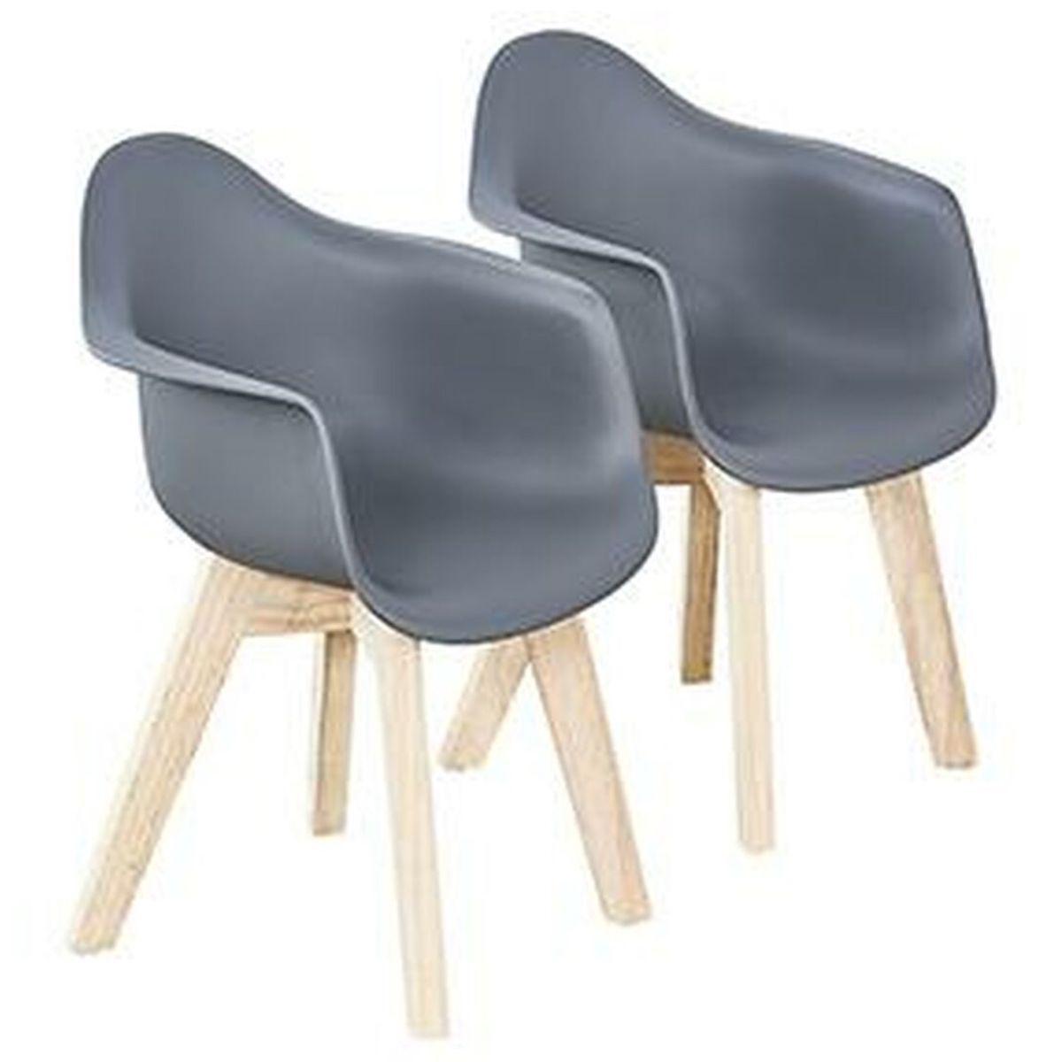 2 chaises enfant KIDS Quax gris