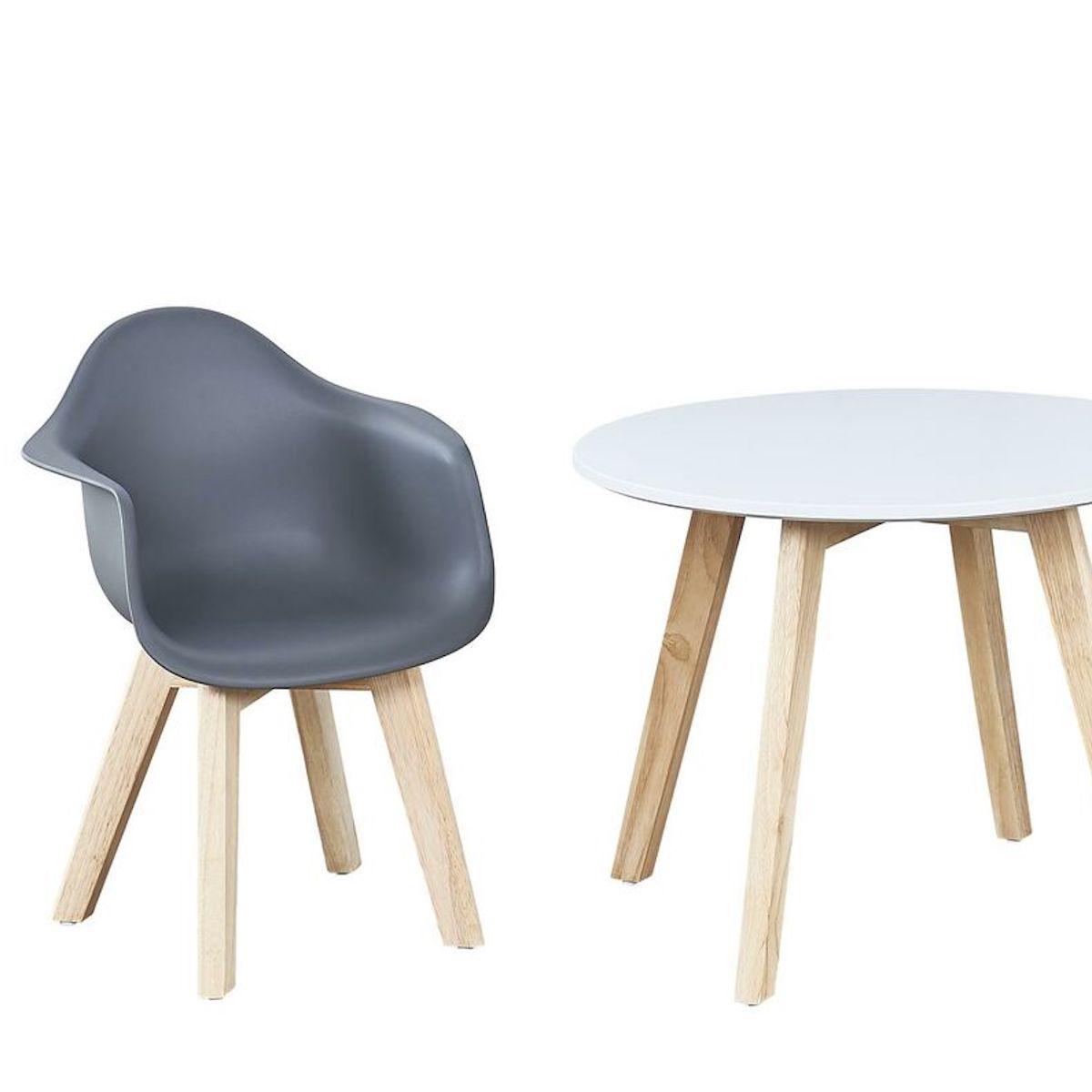 2 chaises enfant KIDS Quax gris