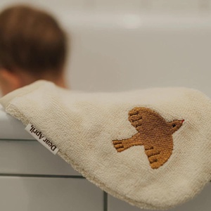 2 gants de toilette 15x22cm PAW embroidered Terry Dear April harmony
