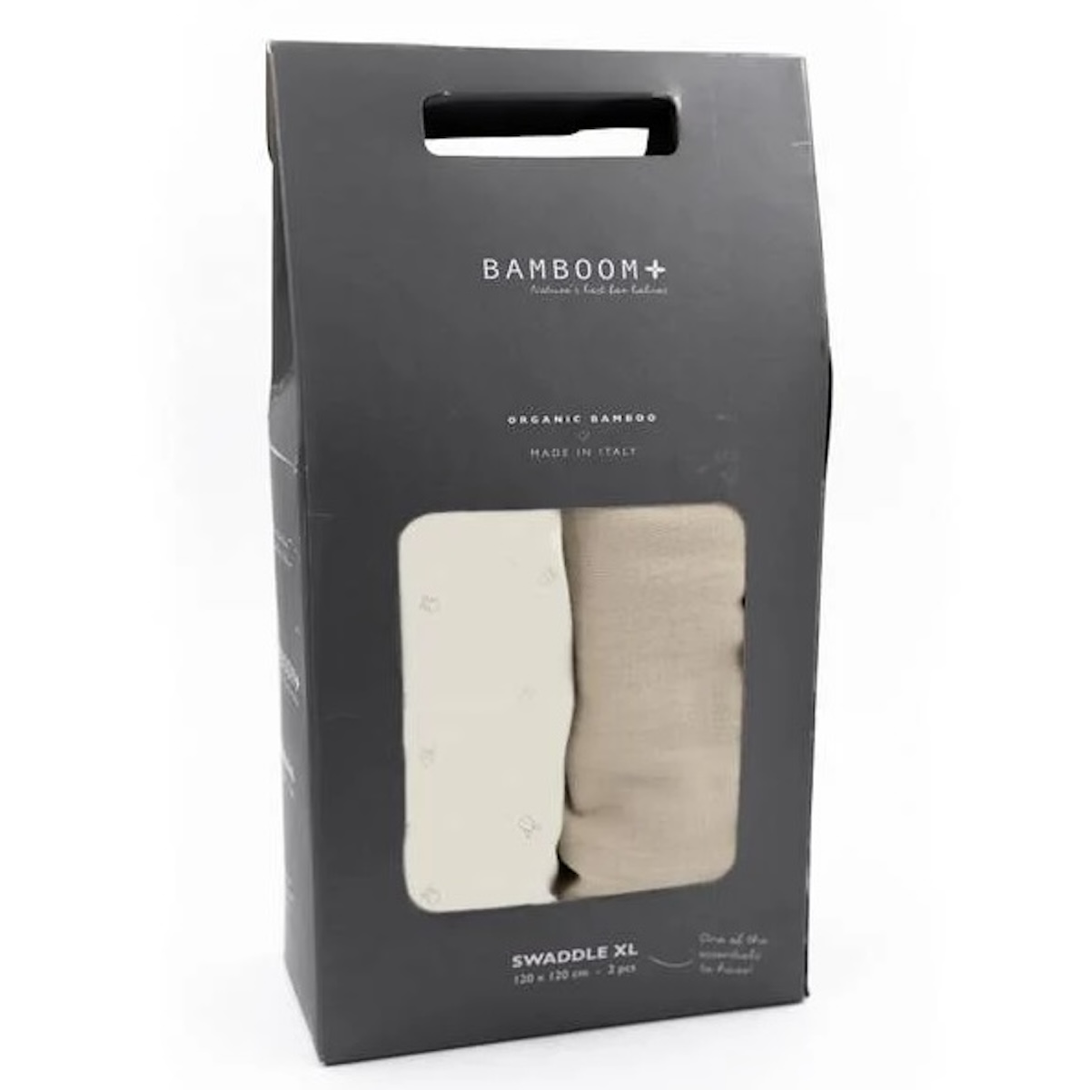 2 langes XL multi-use 120x120cm Bamboom Birh sand Animal friends