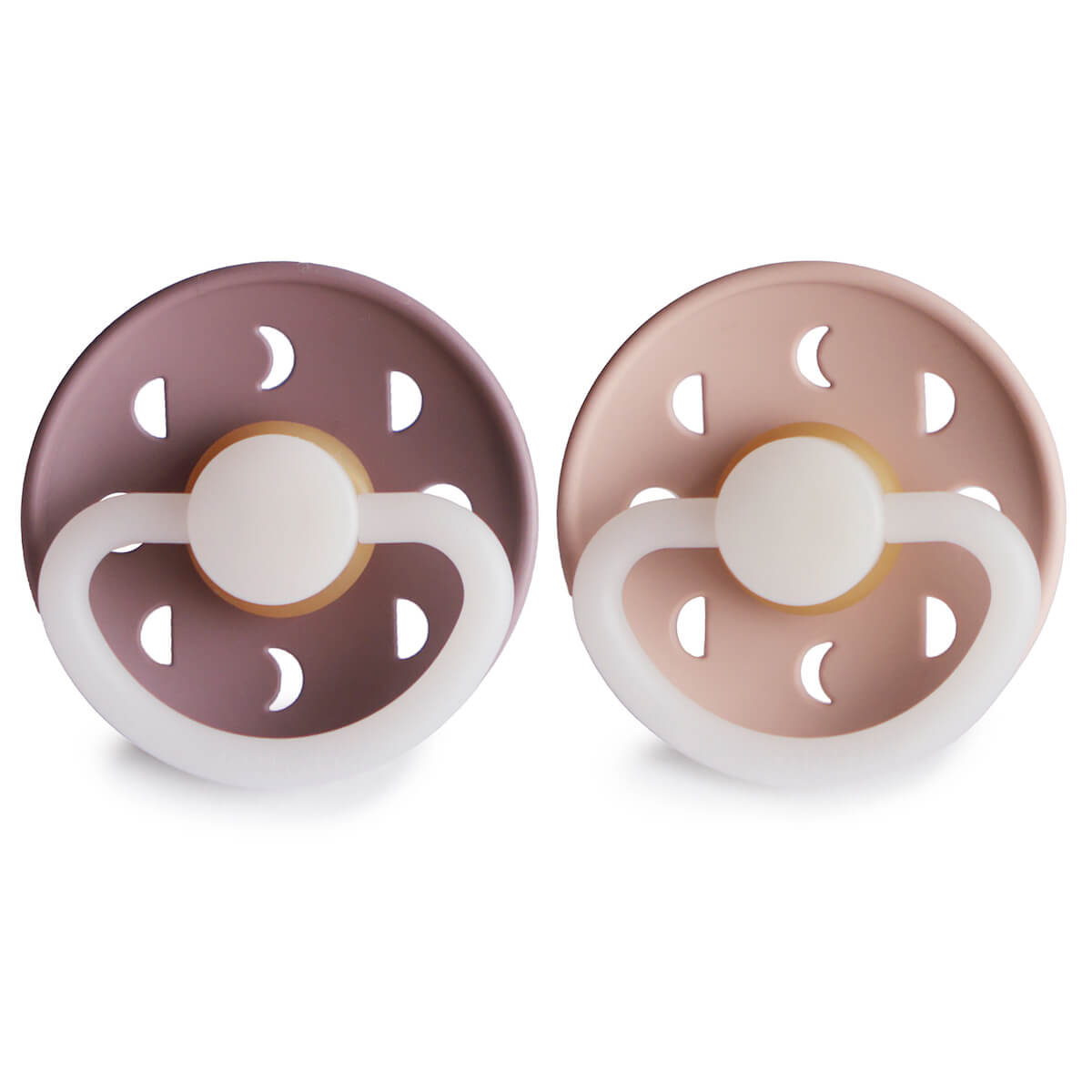 2 sucettes 6-18m MOON Frigg Night Latex Tw.Malve Blush