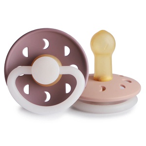 2 sucettes 6-18m MOON Frigg Night Latex Tw.Malve Blush