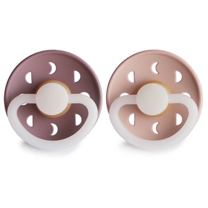2 sucettes 6-18m MOON Frigg Night Latex Tw.Malve Blush
