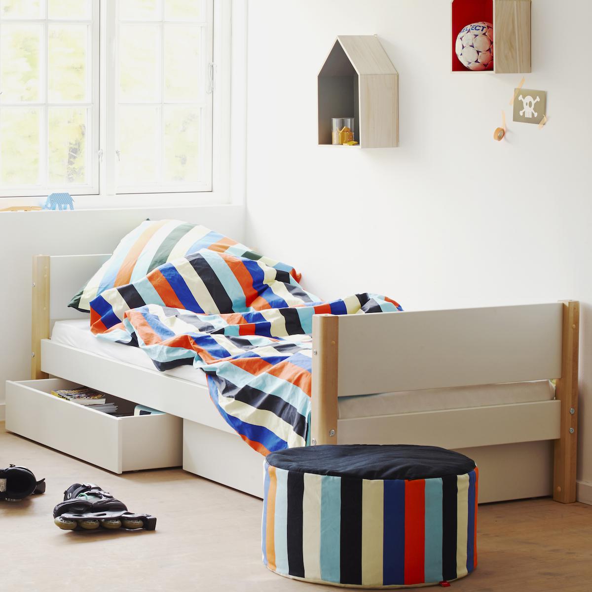 2 tiroirs lit 90x190cm WHITE Flexa blanc