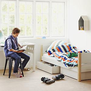 2 tiroirs lit 90x190cm WHITE Flexa blanc