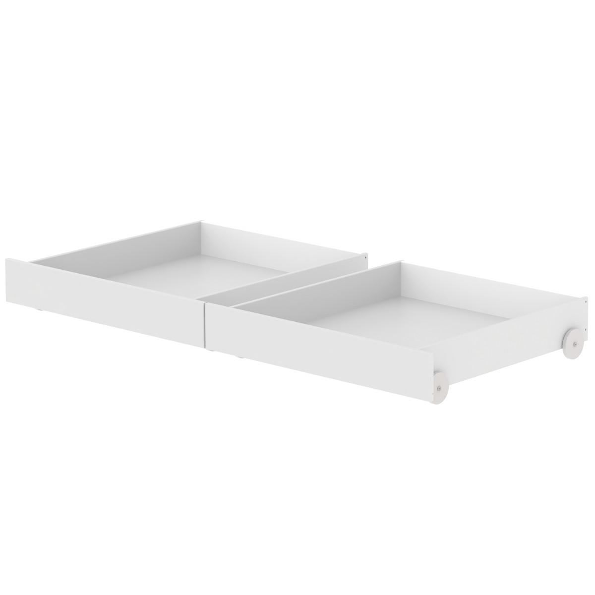 2 tiroirs lit 90x200cm WHITE Flexa blanc
