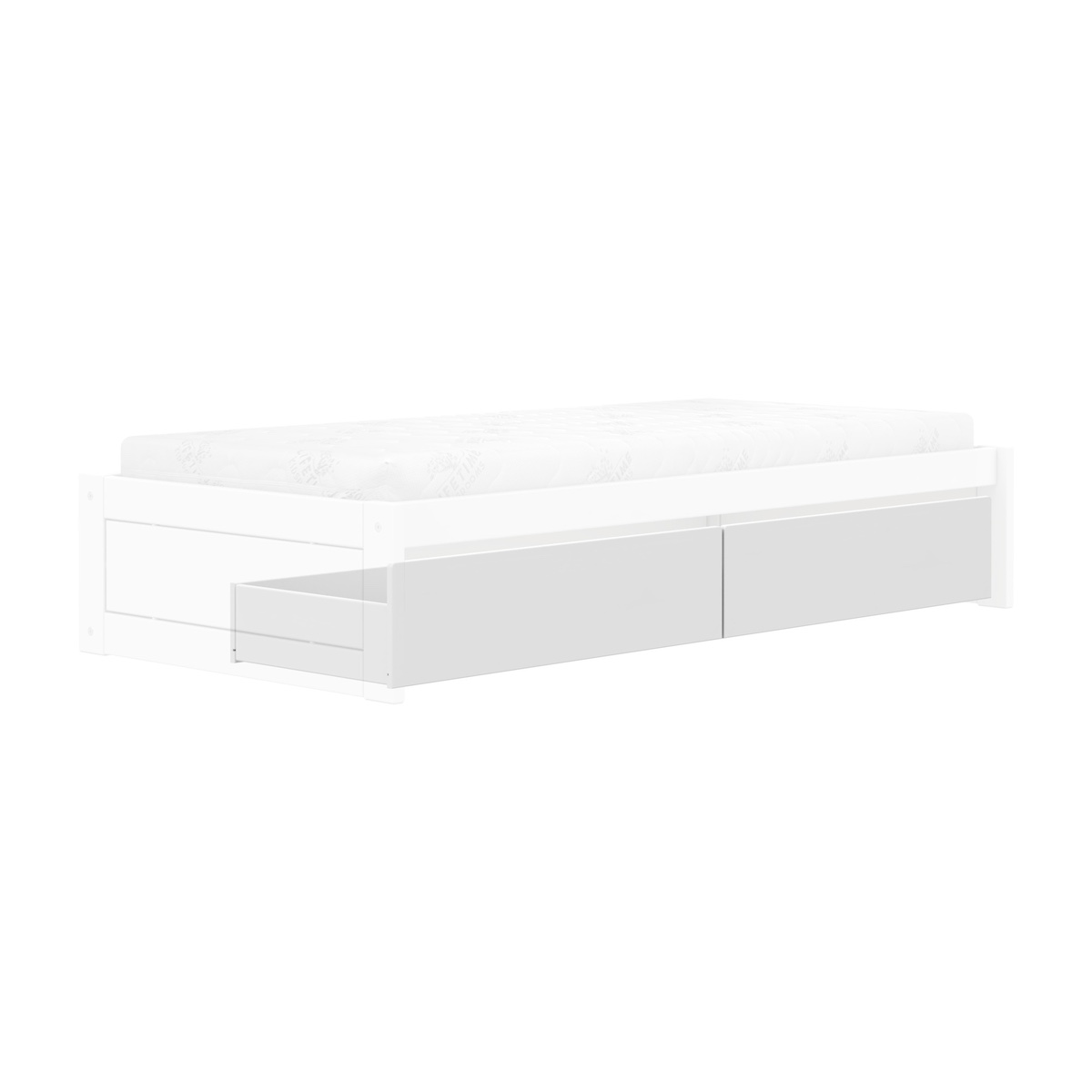 2 tiroirs lit Montessori Lifetime blanc