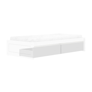 2 tiroirs lit Montessori Lifetime blanc