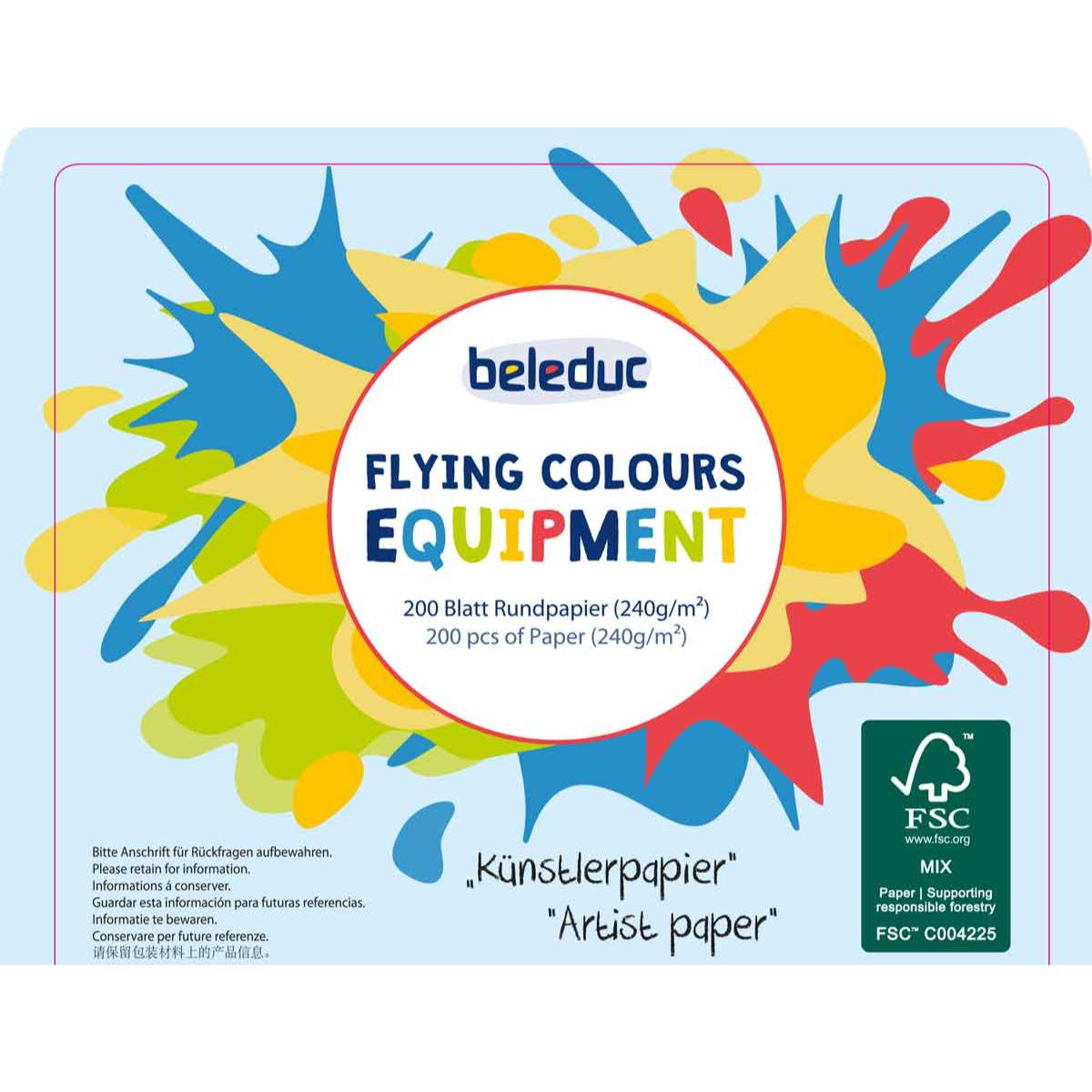201 feuilles de papier pour Flying Colours 240 g/m Beleduc