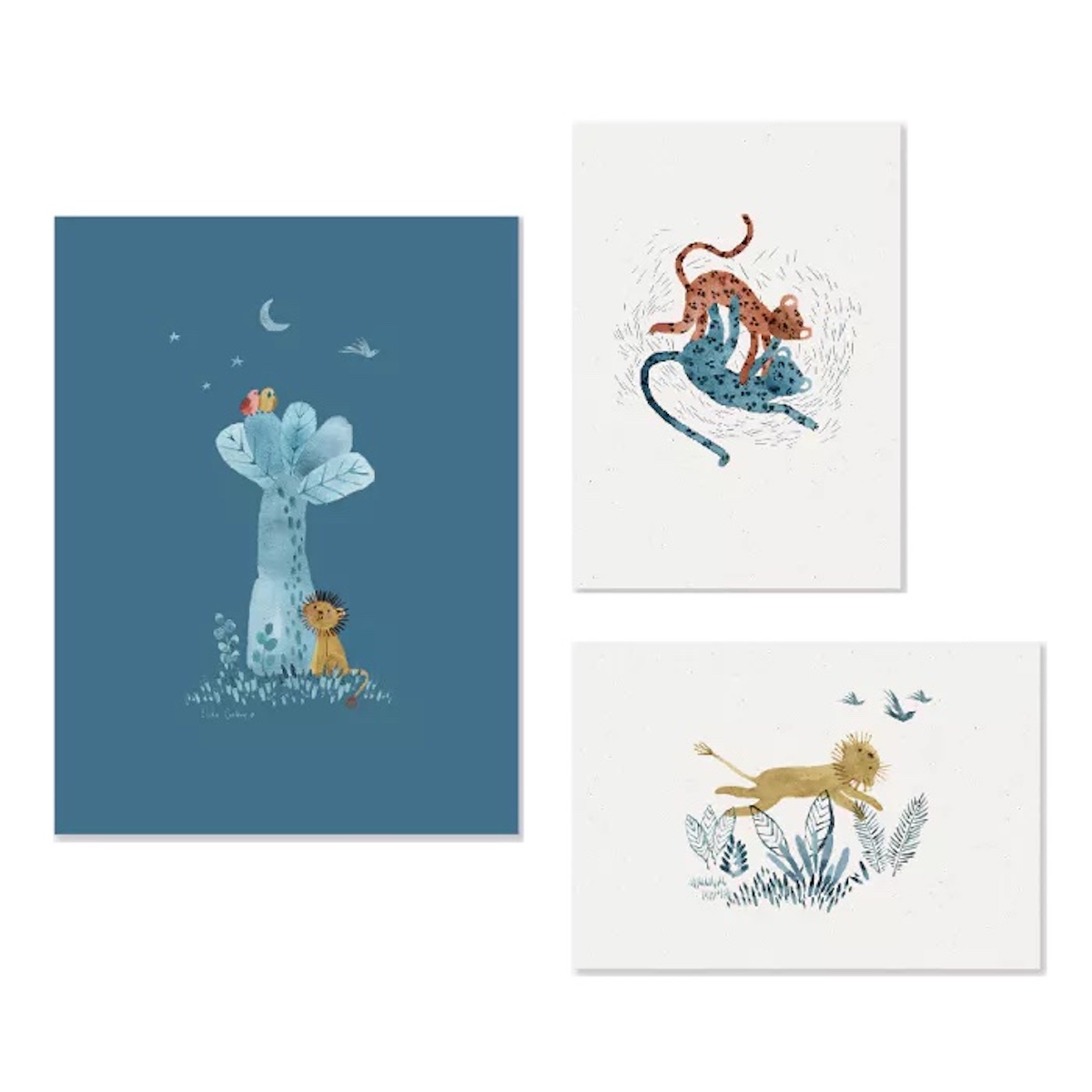 3 affiches SOUS MON BAOBAB Moulin Roty