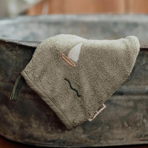 3 gants de toilette 15x22cm PAW embroidered Terry Dear April sailboats