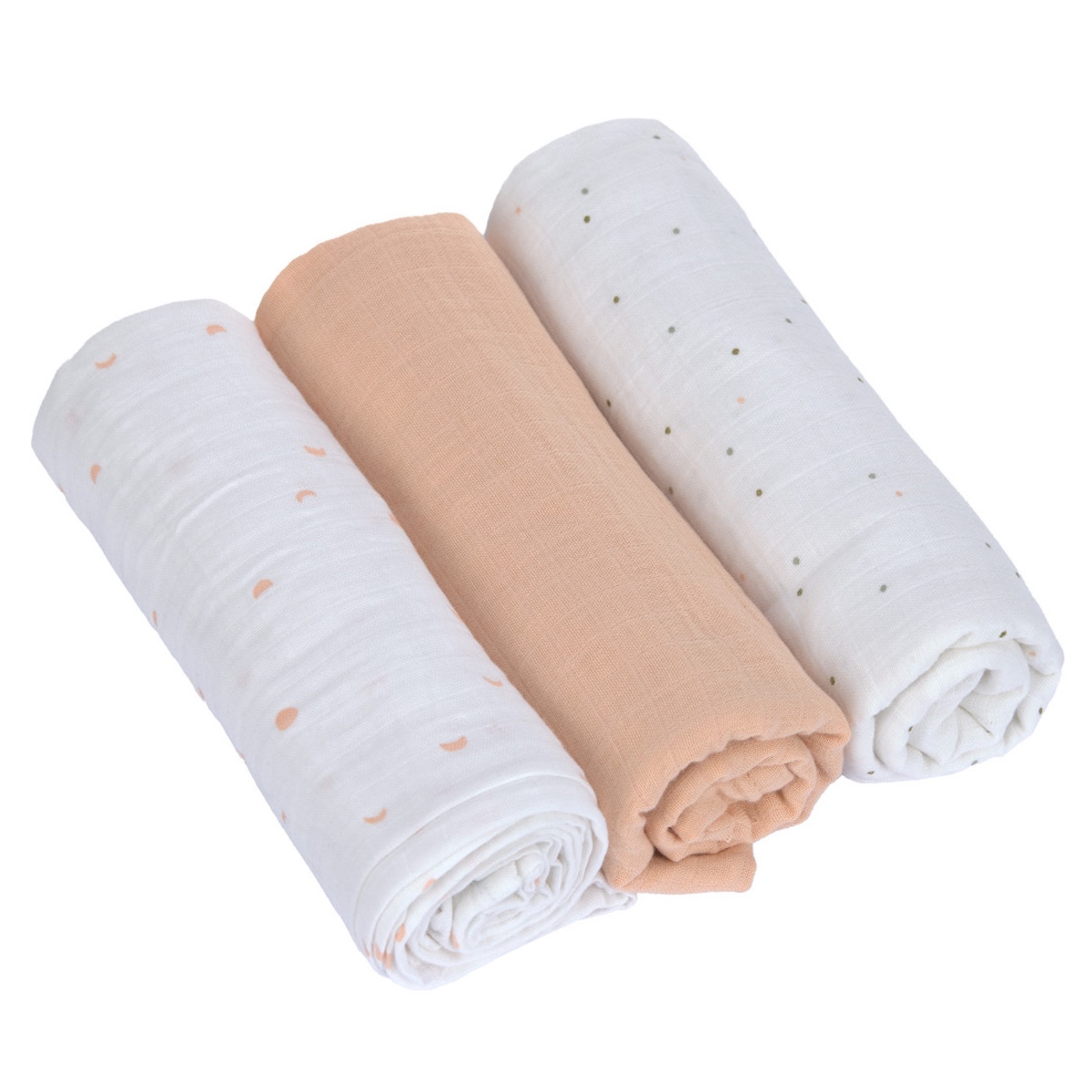 3 langes 85x85cm L GOTS Happy Fruits peach Laessig