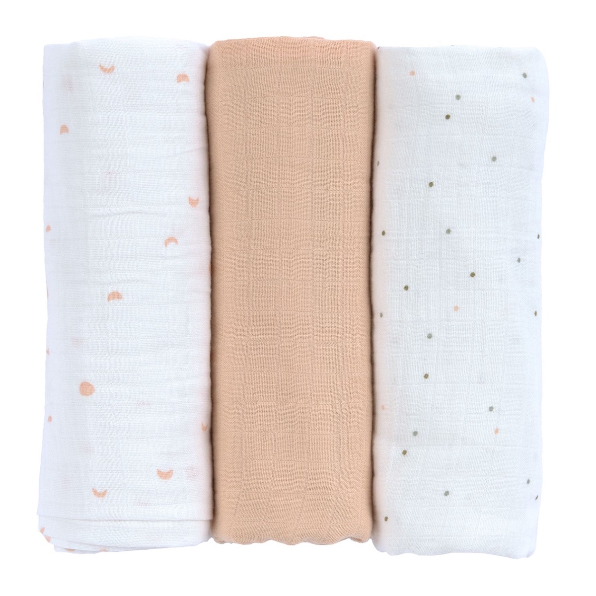 3 langes 85x85cm L GOTS Happy Fruits peach Laessig