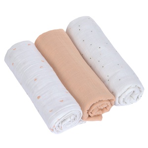 3 langes 85x85cm L GOTS Happy Fruits peach Laessig