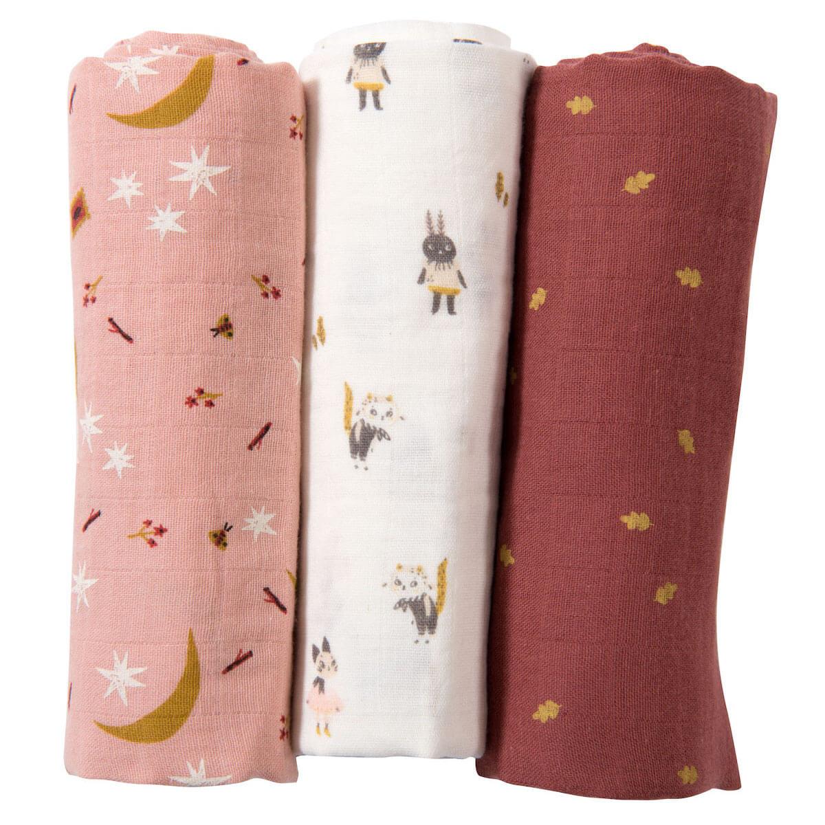 3 langes APRÈS LA PLUIE Moulin Roty