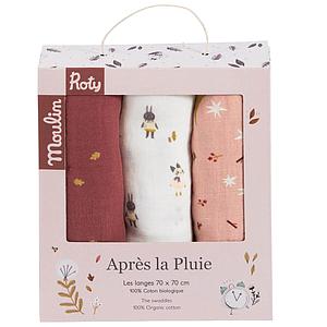 3 langes APRÈS LA PLUIE Moulin Roty