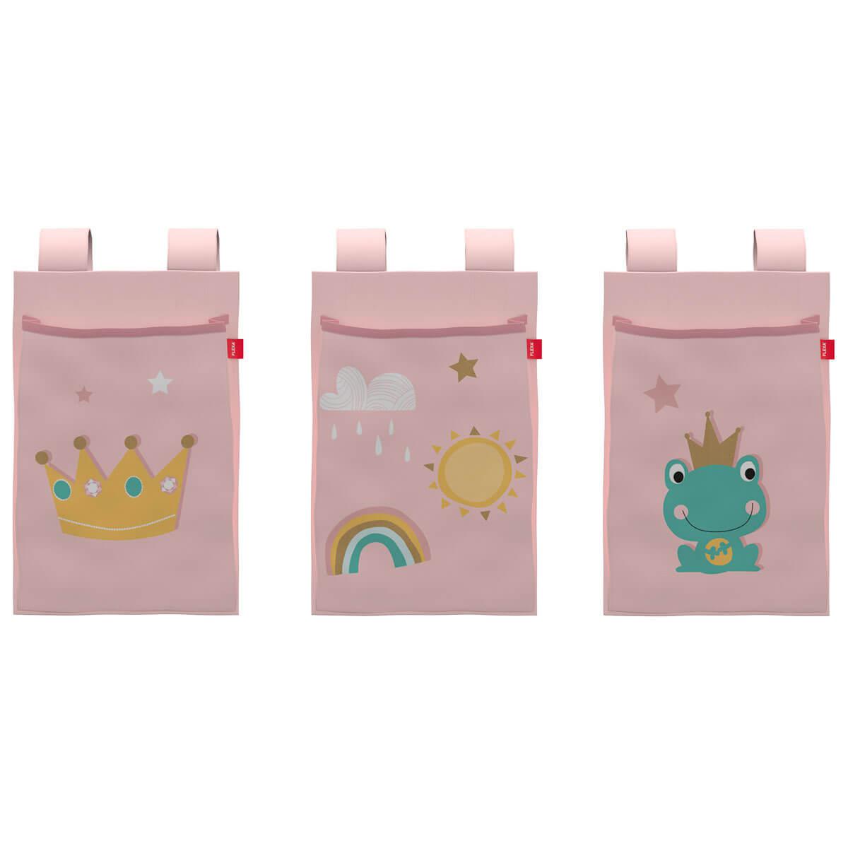 3 poches lit enfant PRINCESSE Flexa 