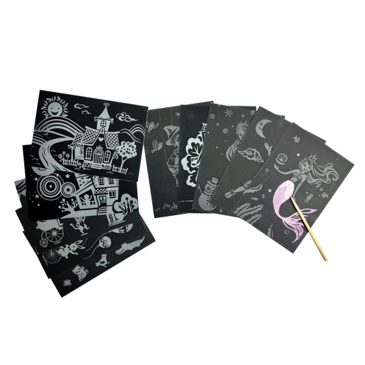 30 cartes à gratter Motifs Beleduc