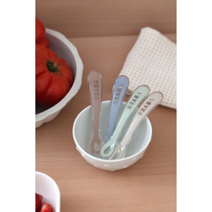 4 cuillères 2er repas silicone Beaba Natural set (pralin/argile/galet/vert de gris)