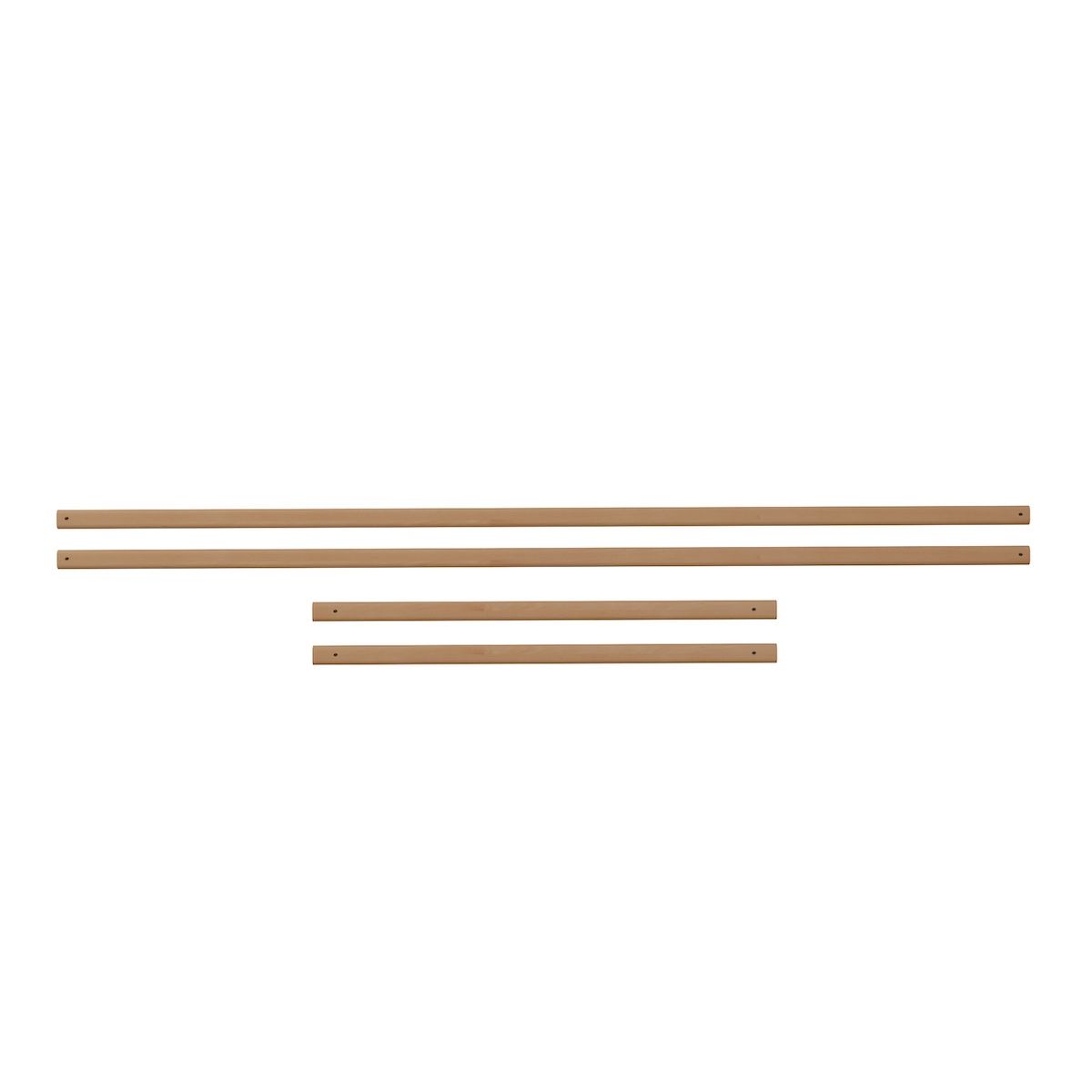 4 pcs. set curtain rods - DELUXE debreuyn, natural oiled