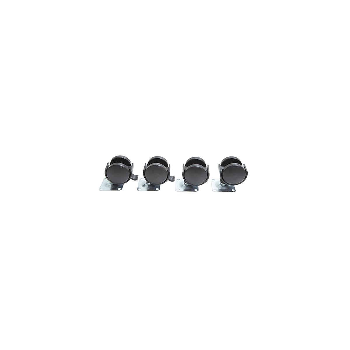 4 roulettes meuble Lifetime noir