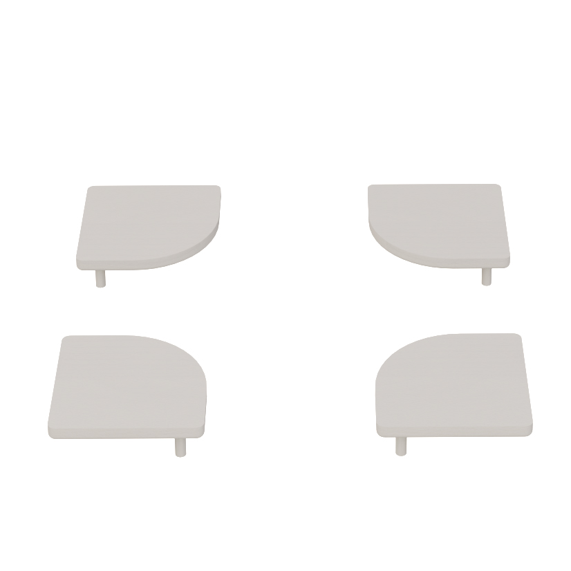 4 x post cover - DELUXE debreuyn, white