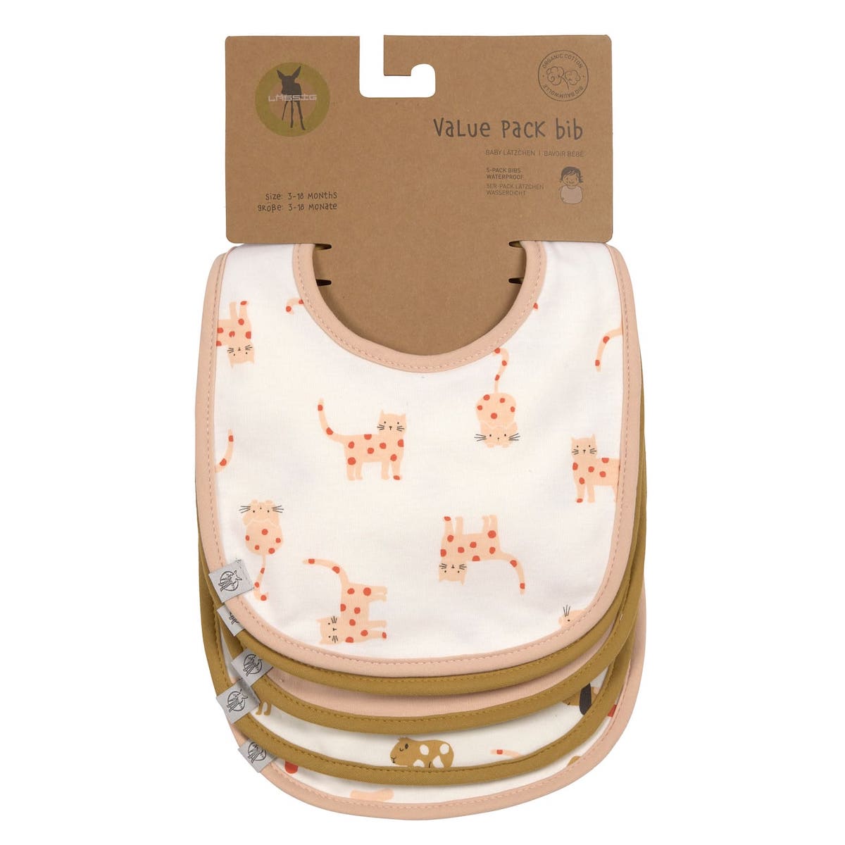 5 bavoirs LITTLE MATEYS Laessig spicy orange