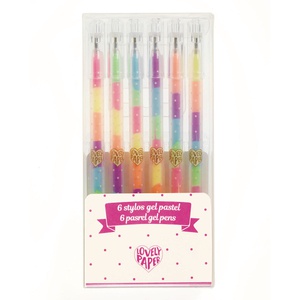 6 stylos gel pastel PAPETERIE Djeco
