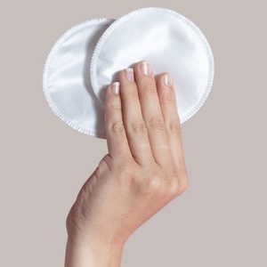 6Coussinets allaitement Soie Naturelle Uni Carriwell Blanc