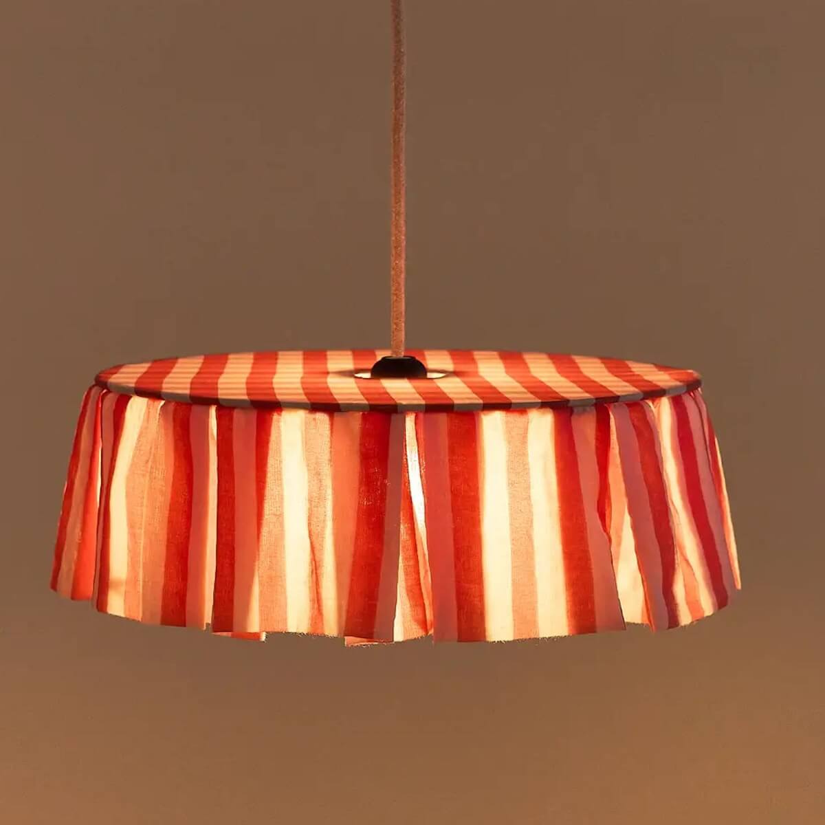 Abat-jour pour suspension 40cm VIBES Nobodinoz Red stripes