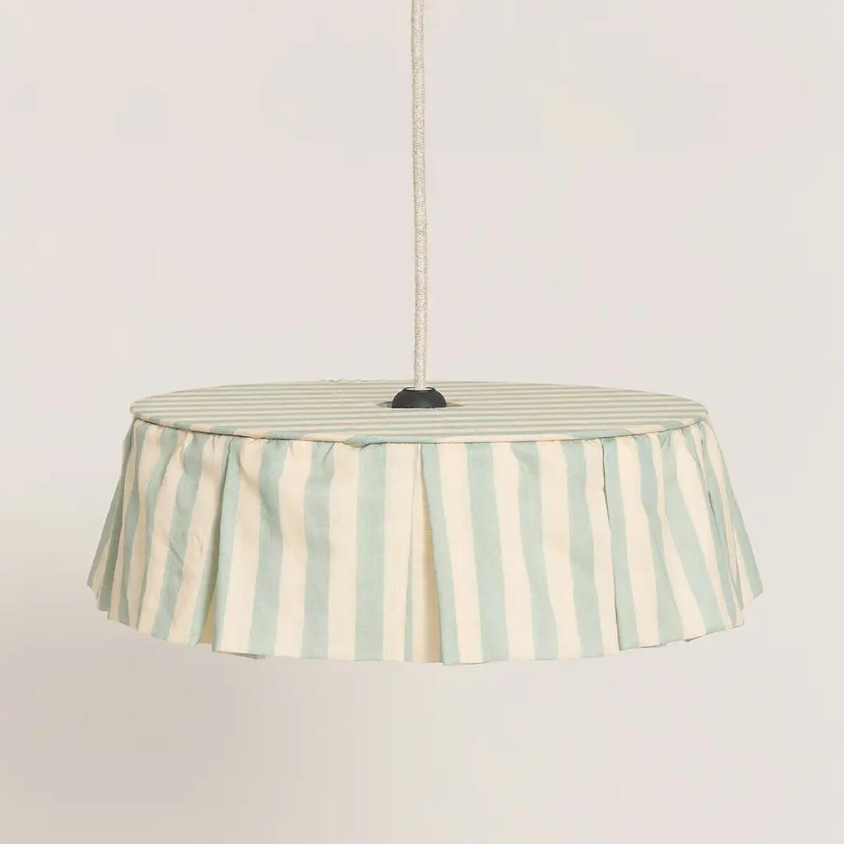 Abat-jour pour suspension 40cm VIBES Nobodinoz Turquoise stripes