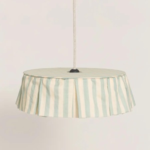Abat-jour pour suspension 40cm VIBES Nobodinoz Turquoise stripes