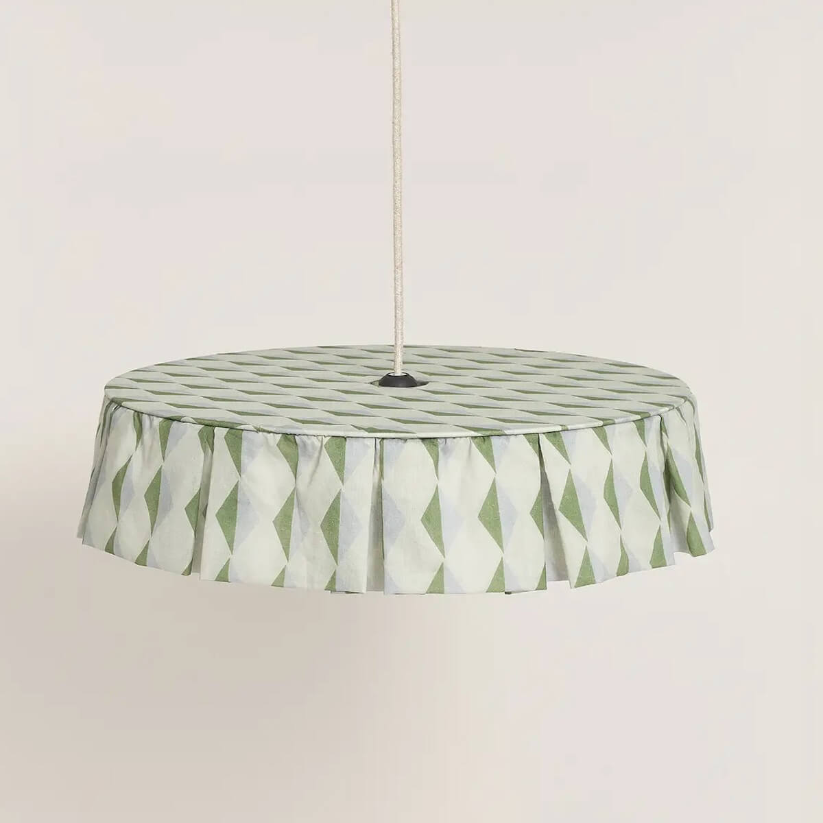 Abat-jour pour suspension 50cm VIBES Nobodinoz Green blue harlequin