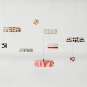 Abat-jour pour suspension 50cm VIBES Nobodinoz Green blue harlequin