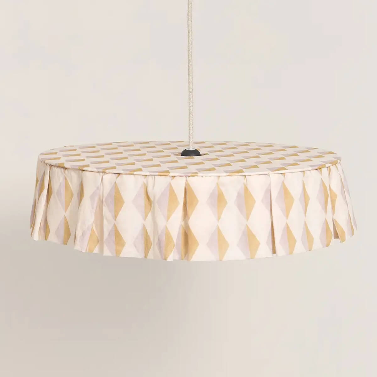 Abat-jour pour suspension 50cm VIBES Nobodinoz Mustard lilac harlequin