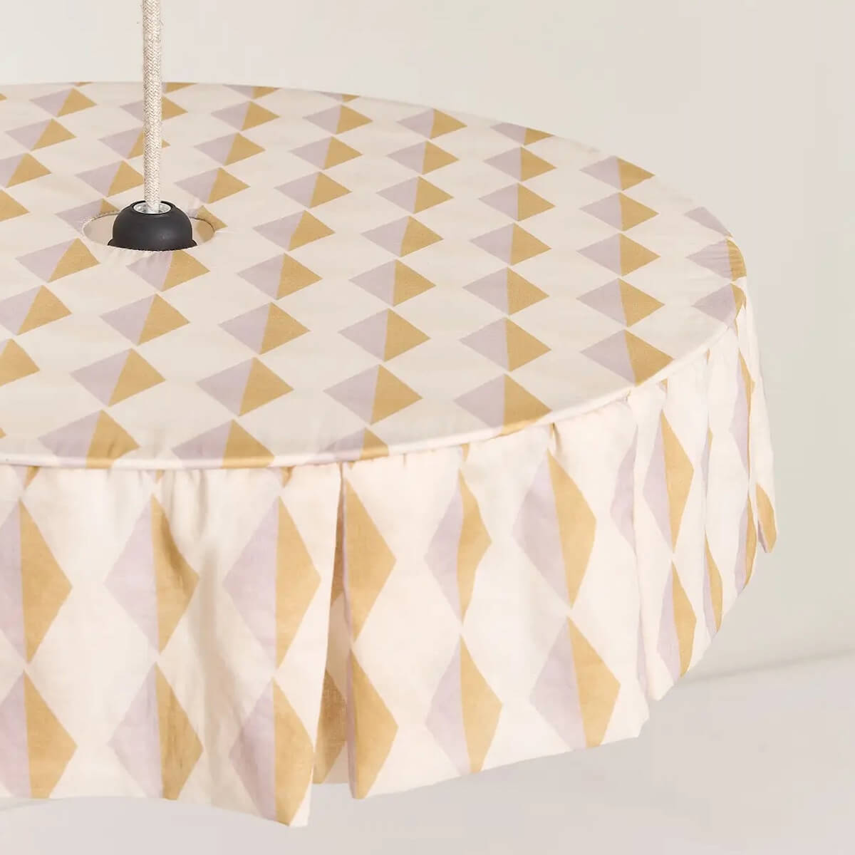 Abat-jour pour suspension 50cm VIBES Nobodinoz Mustard lilac harlequin