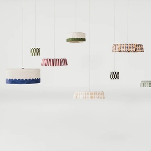 Abat-jour pour suspension 50cm VIBES Nobodinoz Mustard lilac harlequin