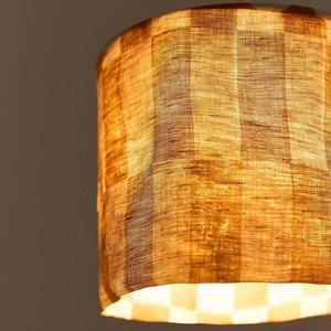 Abat-jour pour suspension en LIN FRANÇAIS 20cm VIBES Nobodinoz Mustard tiles