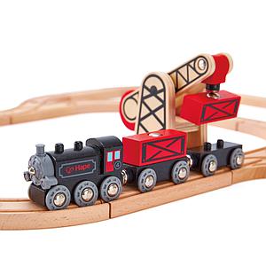 Accessoires circuit de train STEAM-ERA FREIGHT TRAIN Hape