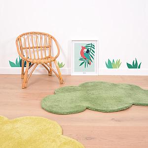 Affiche encadrée Tropica Perroquet Vert Lilipinso