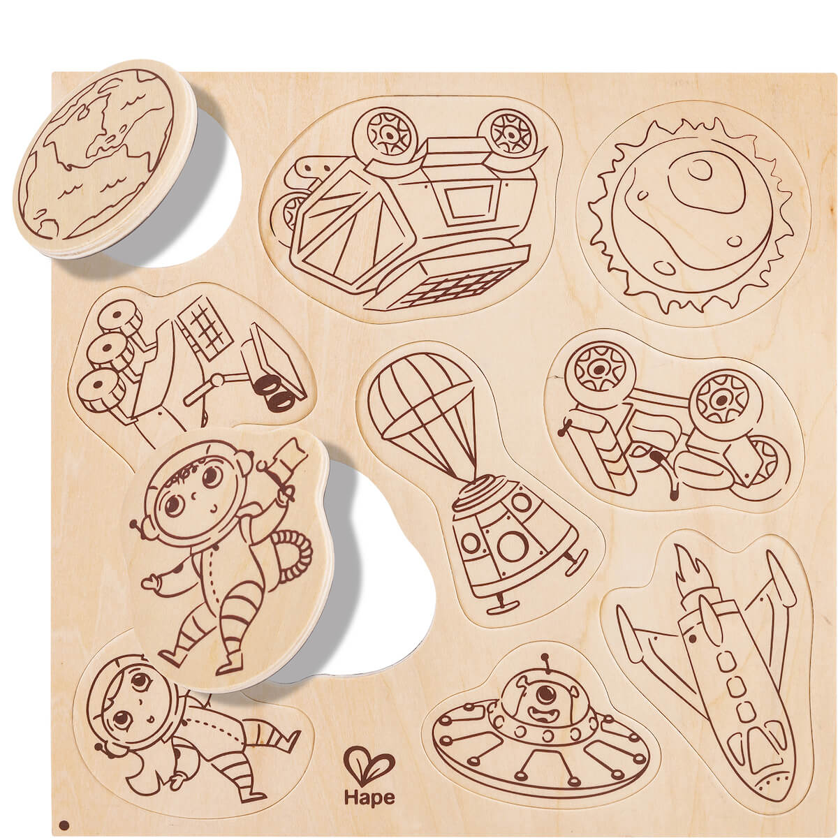 Aimants de l’espace à colorier Hape