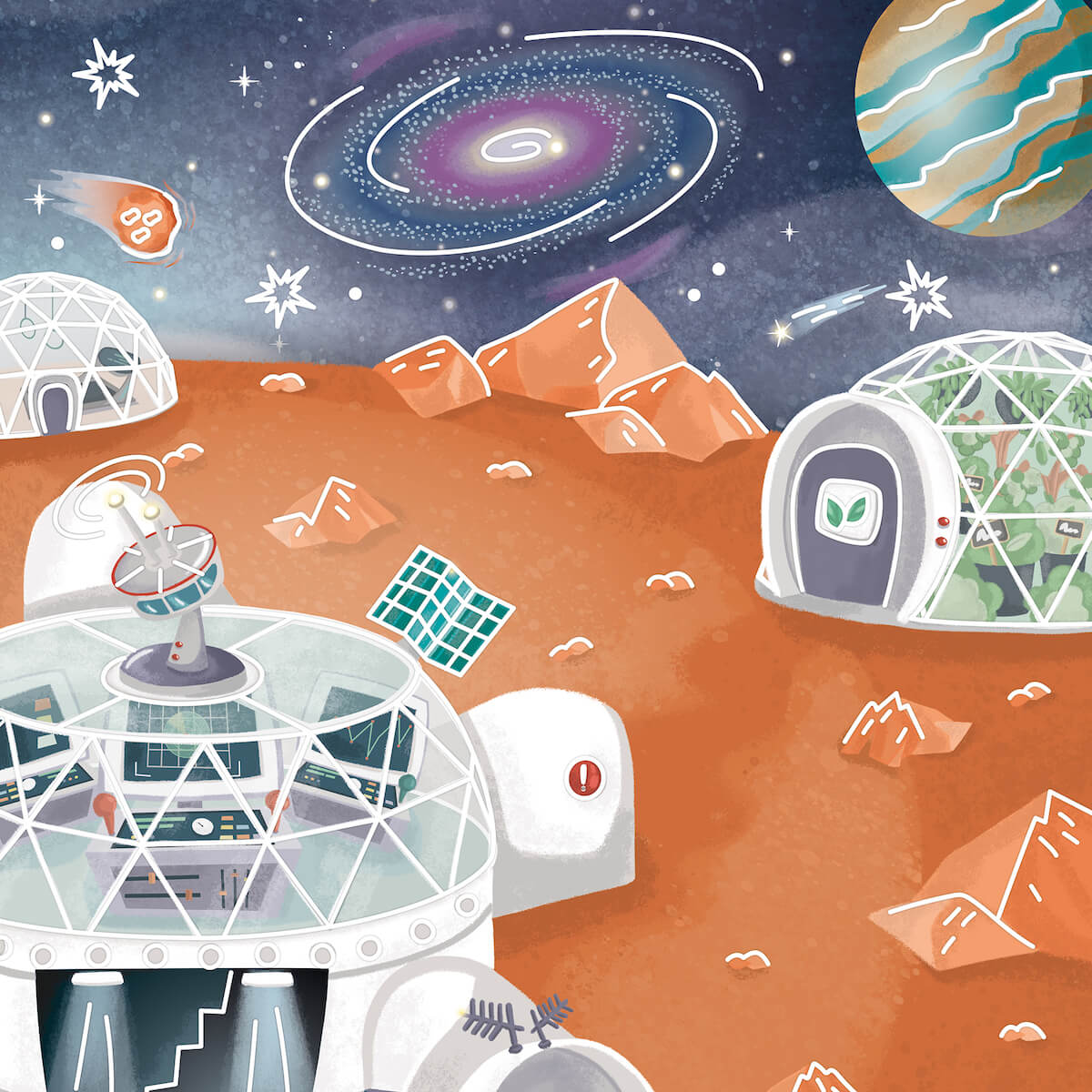 Aimants de l’espace à colorier Hape