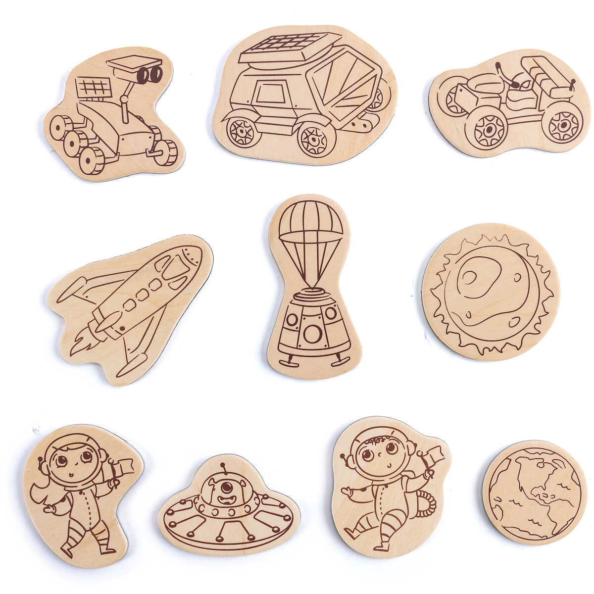 Aimants de l’espace à colorier Hape