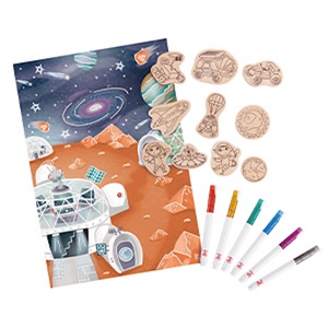 Aimants de l’espace à colorier Hape