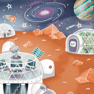 Aimants de l’espace à colorier Hape