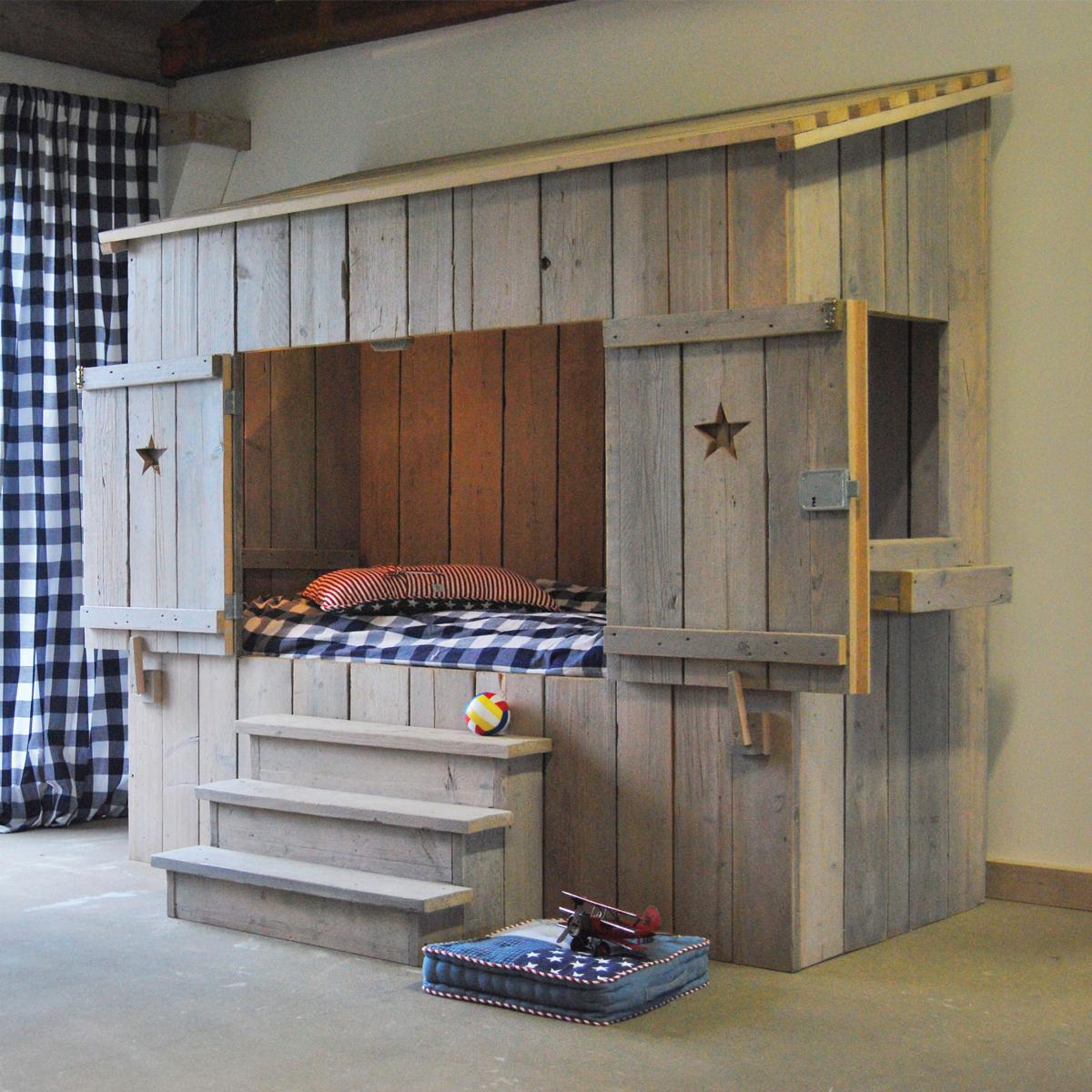 ALPAGE by DUTCHWOOD Lit Cabane naturel